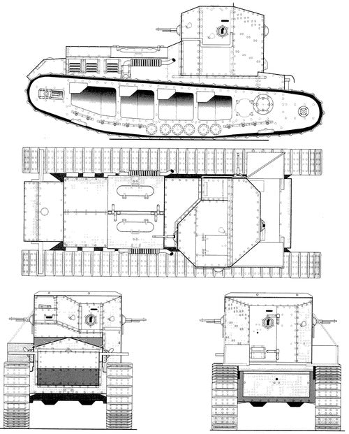Whippet Mark A - UK Army -  wargame3d- 28mm Scale