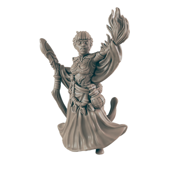 Wizard Halfelf Female - Everyday Heroes - Minis - EC3D - - Dungeons & Dragons - RPG - Tabletop - EC3D - Miniature