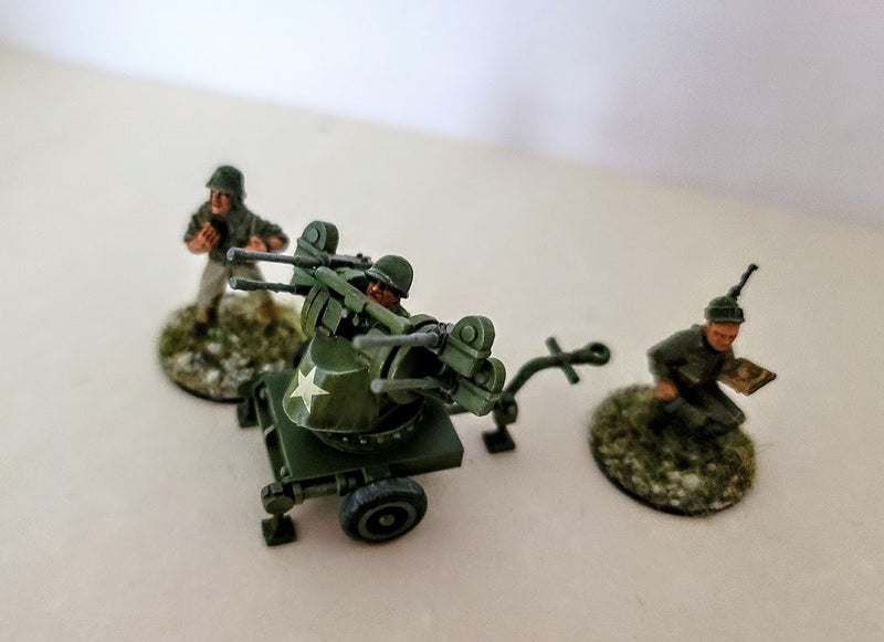 American M45 - 1 Gun, 3 Trailers, 1 mounting Plate - War Games And Dioramas - 28mm - Bolt Action