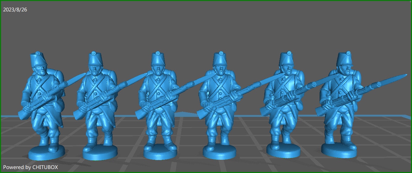 15mm Piedmontese Line inf rgt 1848-61 advancing