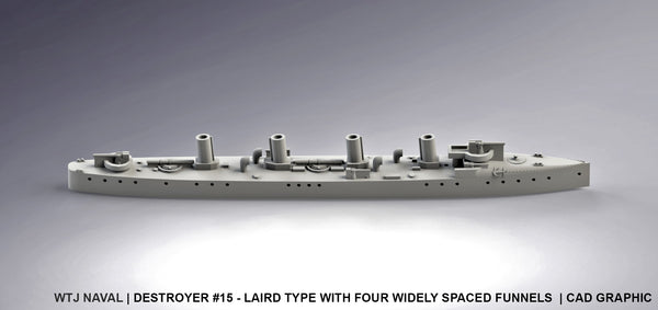 Destroyer #15 - Generic  - Pre Dreadnought Era - Wargaming - Axis and Allies - Naval Miniature - Victory at Sea