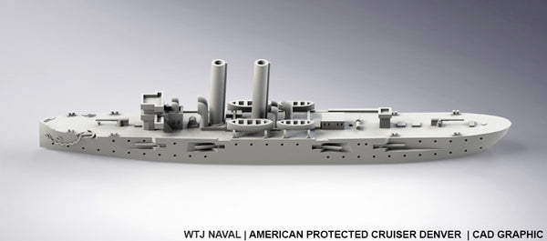 Denver - US Navy - Pre Dreadnought Era - Wargaming - Axis and Allies - Naval Miniature - Victory at Sea