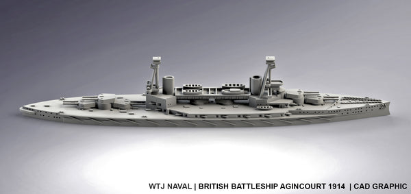 Agincourt 1914 - UK Royal Navy - Pre Dreadnought Era - Wargaming - Axis and Allies - Naval Miniature - Victory at Sea