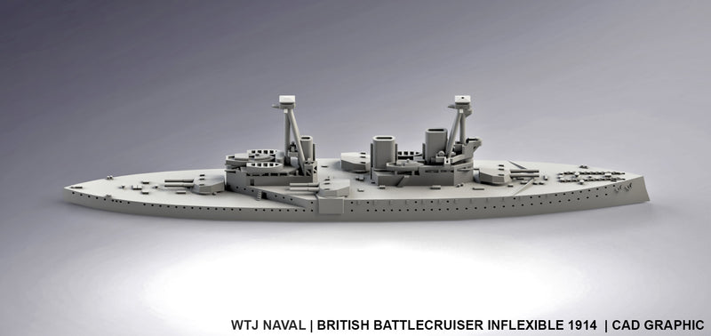 Inflexible 1914 - UK Royal Navy - Pre Dreadnought Era - Wargaming - Axis and Allies - Naval Miniature - Victory at Sea