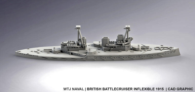 Inflexible 1915 - UK Royal Navy - Pre Dreadnought Era - Wargaming - Axis and Allies - Naval Miniature - Victory at Sea