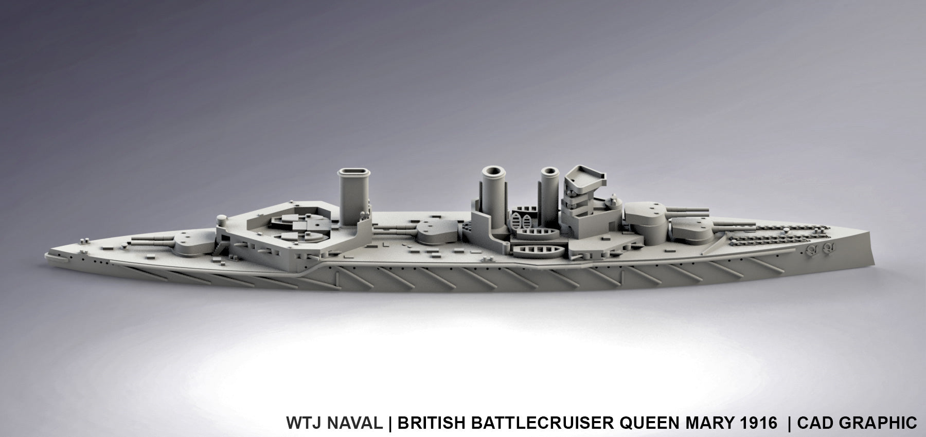 Queen Mary 1916 - UK Royal Navy - Pre Dreadnought Era - Wargaming - Ax