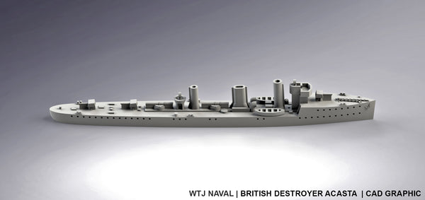 Acasta 1914 - UK Royal Navy - Pre Dreadnought Era - Wargaming - Axis and Allies - Naval Miniature - Victory at Sea
