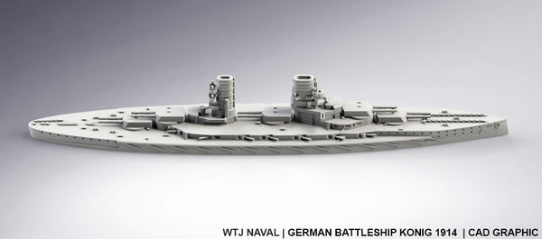 Konig 1914 - German Navy - Pre Dreadnought Era - Wargaming - Axis and Allies - Naval Miniature - Victory at Sea
