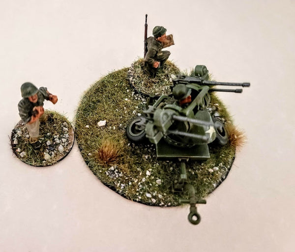 American M45 - 1 Gun, 3 Trailers, 1 mounting Plate - War Games And Dioramas - 28mm - Bolt Action