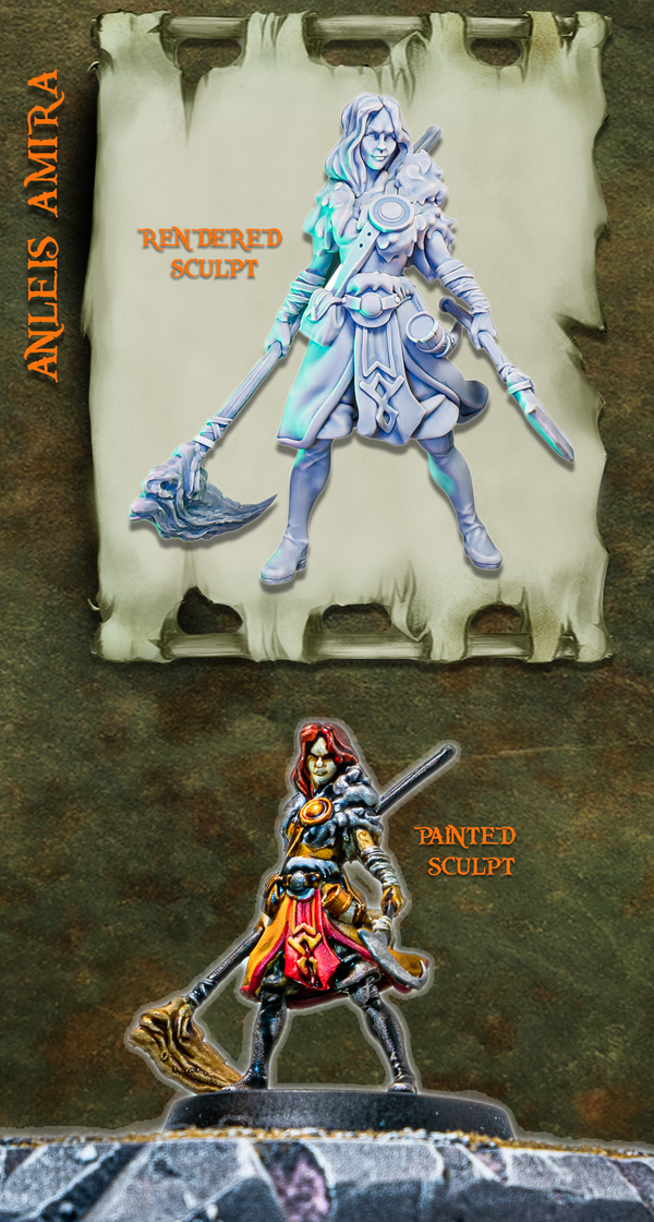 Anleis - Barbarian Warrior Village - D&D - Miniatures - Resin - RPG