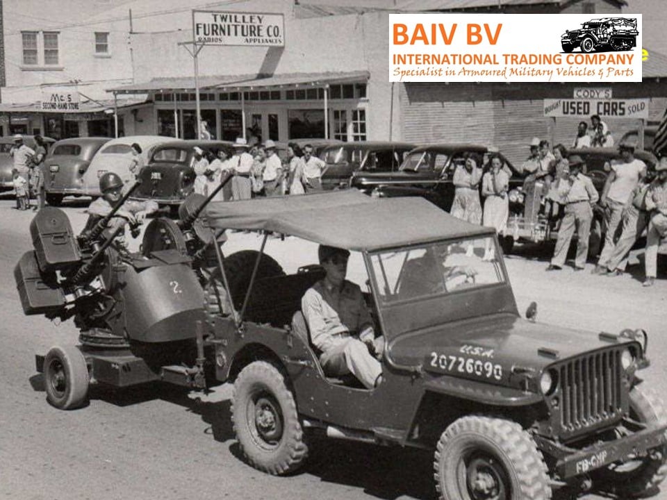 American M45 - 1 Gun, 3 Trailers, 1 mounting Plate - War Games And Dioramas - 28mm - Bolt Action