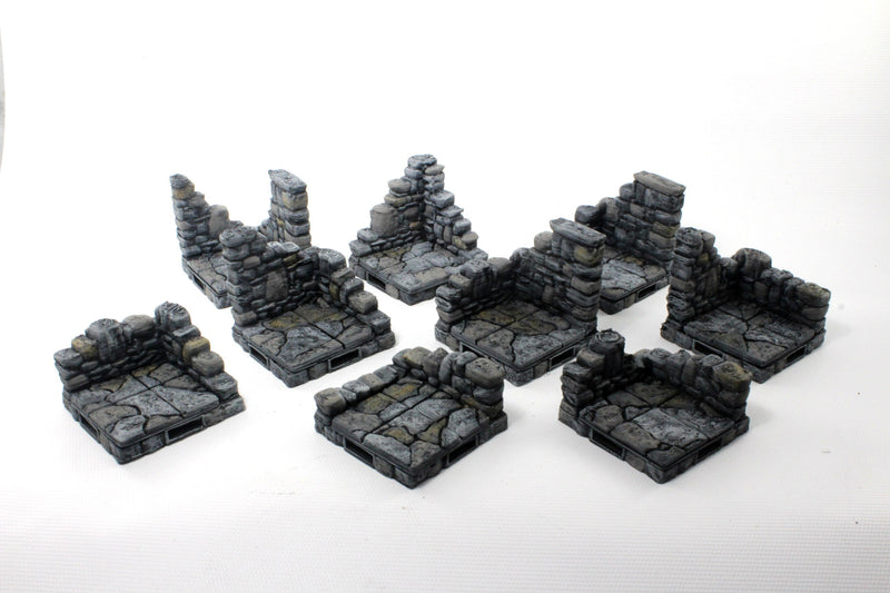 Ruined Stone Deluxe Set 45 Tiles! - OpenLock - Openforge - DND - Pathfinder - RPG - Tabletop