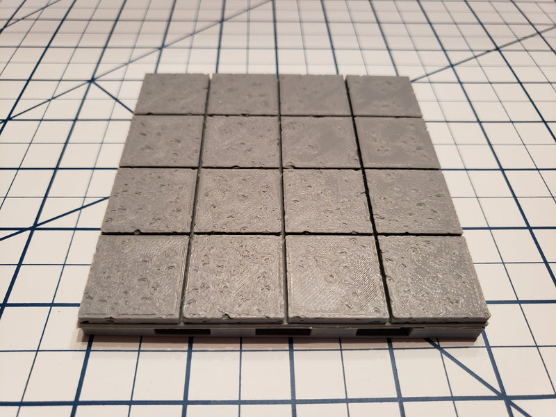 Cut Stone Square Floor Tiles - OpenLock or DragonLock - Openforge - DND - Pathfinder - Dungeons & Dragons - RPG - Tabletop - 28 mm / 1"