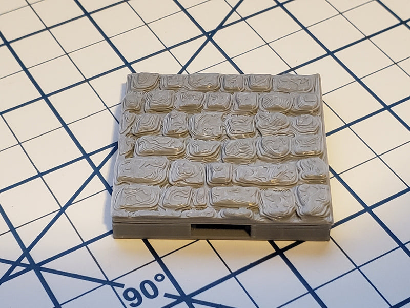 Street Cobble Square Floor Tiles - OpenLock or DragonLock - Openforge - DND - Pathfinder - Dungeons & Dragons - RPG - Tabletop - 28 mm / 1"