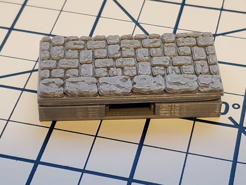 Street Sidewalk Brick Floor Tiles - OpenLock or DragonLock - Openforge - DND - Pathfinder - Dungeons & Dragons - RPG - Tabletop - 28 mm / 1"