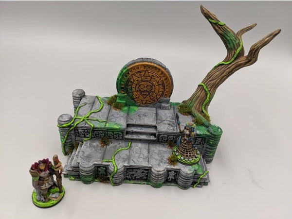 OpenForge - Places of Power - Overgrown Temple - Tabletop - DND - Pathfinder - RPG - 28 mm / 1" - Terrain - Dungeons & Dragons -