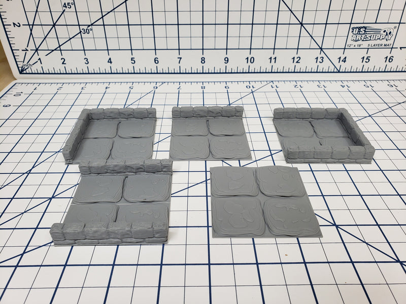 True Tiles - Dungeon Stone Starter Set 50 Tiles! - OpenLock - DND - Pathfinder - Dungeons & Dragons - Terrain - RPG - Tabletop - 28 mm / 1"
