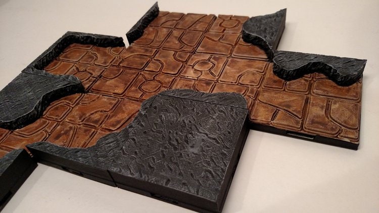 True Tiles - Cavern Tiles Premium Set 125 Tiles! - OpenLock - DND - Pathfinder - Dungeons & Dragons - Terrain - RPG - Tabletop - 28 mm / 1"