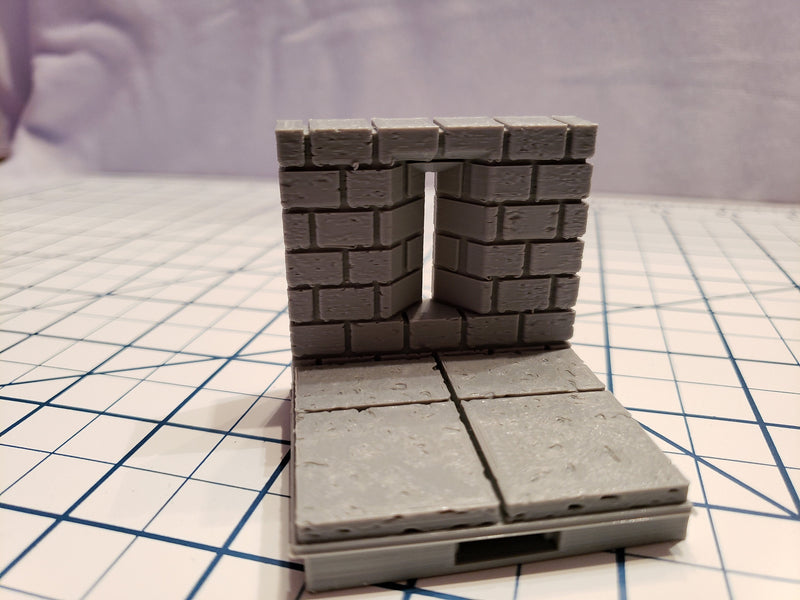 Cut Stone Arrow Slit Tiles - OpenLock or DragonLock - Openforge - DND - Pathfinder - Dungeons & Dragons - RPG - Tabletop - 28 mm / 1"