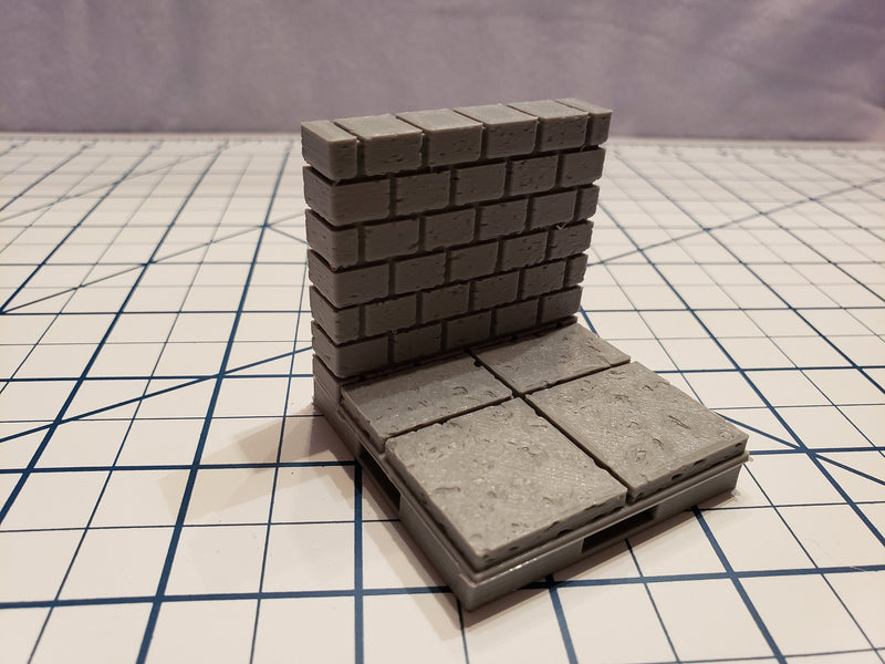 Cut Stone Wall Tiles - OpenLock or DragonLock - Openforge - DND - Pathfinder - Dungeons & Dragons - RPG - Tabletop - 28 mm / 1"