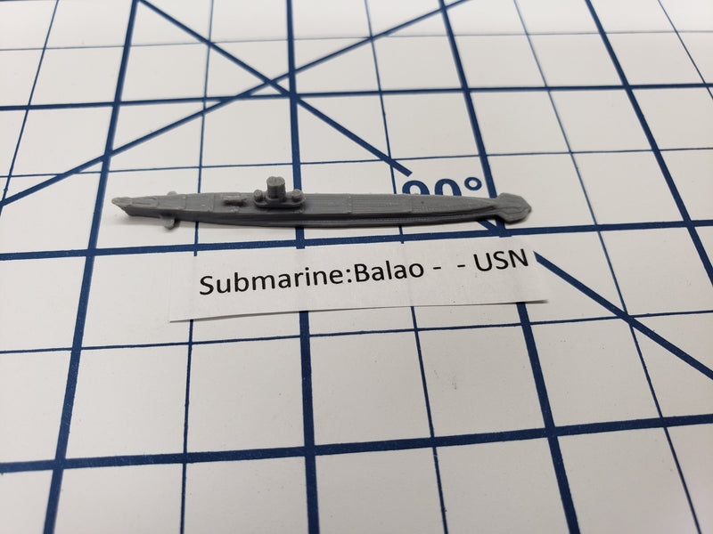 Submarine - Balao Class - USN - Wargaming - Axis and Allies - Naval Miniature - Victory at Sea - Tabletop Games - Warships