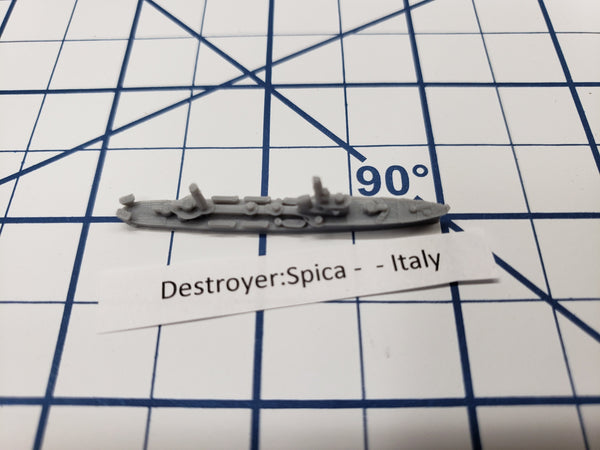 Destroyer - Spica Class - Italian Navy - Wargaming - Axis and Allies - Naval Miniature - Victory at Sea - Tabletop Games - Warships