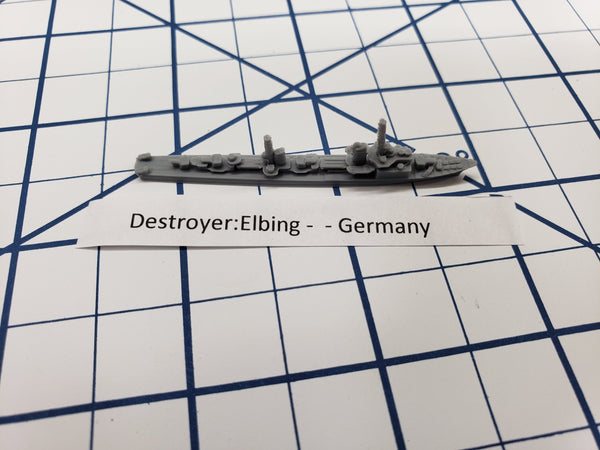 Destroyer - Elbing Class - German Navy - Wargaming - Axis and Allies - Naval Miniature - Victory at Sea - Tabletop Games - Warships