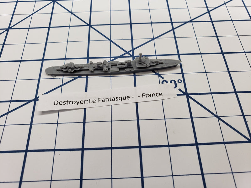 Destroyer - Le Fantasque Class - French Navy - Wargaming - Axis and Allies - Naval Miniature - Victory at Sea - Tabletop Games - Warships