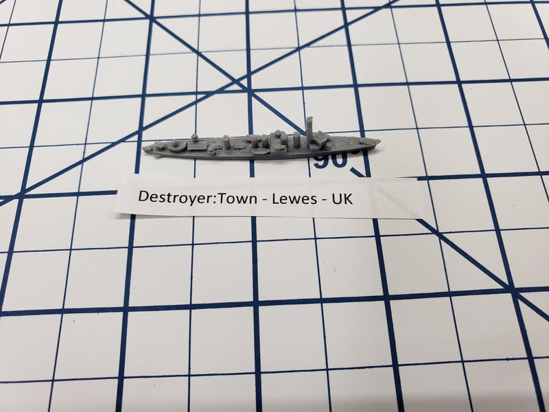 Destroyer - Town Class - Lewes - Royal Navy - Wargaming - Axis and Allies - Naval Miniature - Victory at Sea - Tabletop Games - Warships