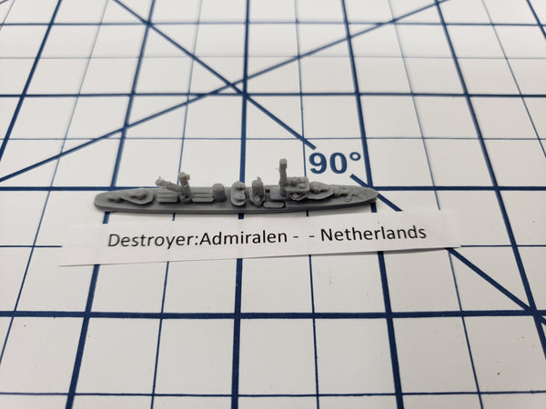 Destroyer - Admiralen Class - Netherlands - Wargaming - Axis and Allies - Naval Miniature - Victory at Sea - Tabletop Games - Warships