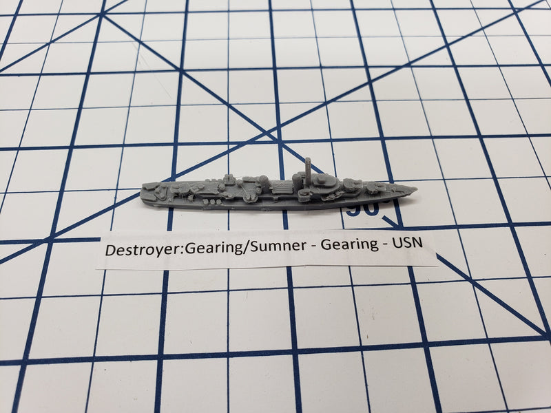 Destroyer - Gearing Class - USN - Wargaming - Axis and Allies - Naval Miniature - Victory at Sea - Tabletop Games - Warships