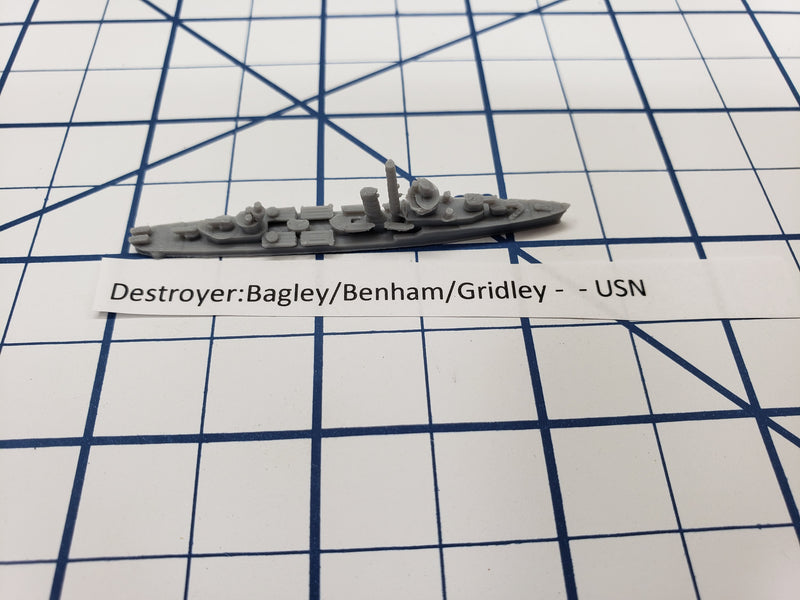 Destroyer - Bagley/ Benham/ Gridley Class - USN - Wargaming - Axis and Allies - Naval Miniature - Victory at Sea - Tabletop Games - Warships