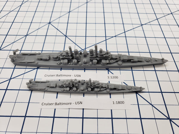 Cruiser - Baltimore - USN - Wargaming - Axis and Allies - Naval Miniature - Victory at Sea - Tabletop Games - Warships