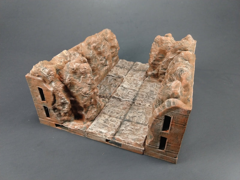 Dry Cave Wall Tiles - OpenLock or DragonLock - Openforge - DND - Pathfinder - Dungeons & Dragons - RPG - Tabletop - 28 mm / 1"