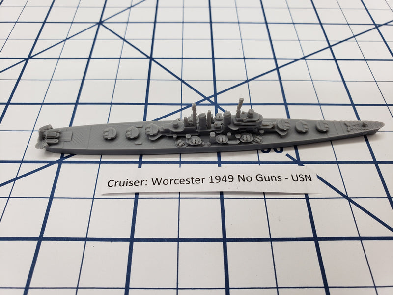 Cruiser - Worcester - USN - Wargaming - Axis and Allies - Naval Miniature - Victory at Sea - Tabletop Games - Warships