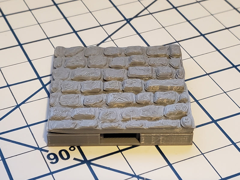 Street Cobble Square Floor Tiles - OpenLock or DragonLock - Openforge - DND - Pathfinder - Dungeons & Dragons - RPG - Tabletop - 28 mm / 1"