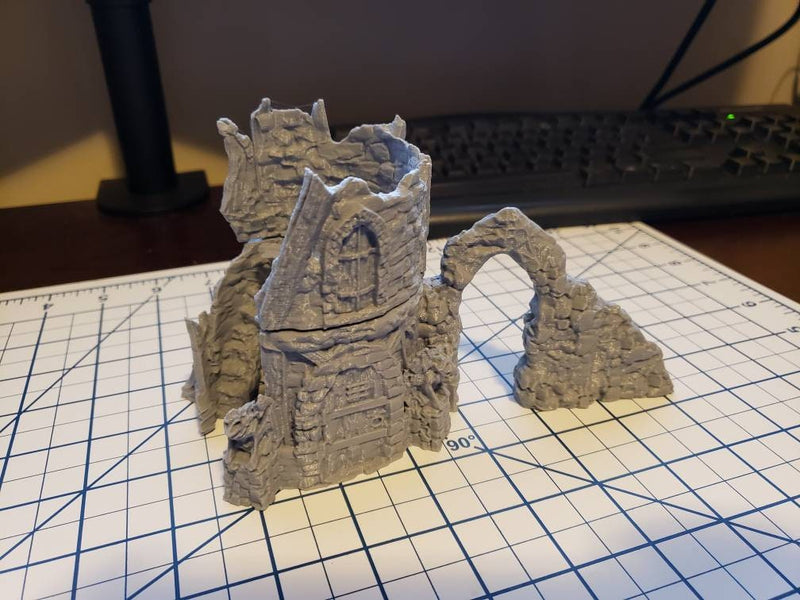 The Wilds of Wintertide Ruins - Tower Ruins - Hero's Hoard - DND - Pathfinder - Dungeons & Dragons - RPG - Tabletop - EC3D - Terrain