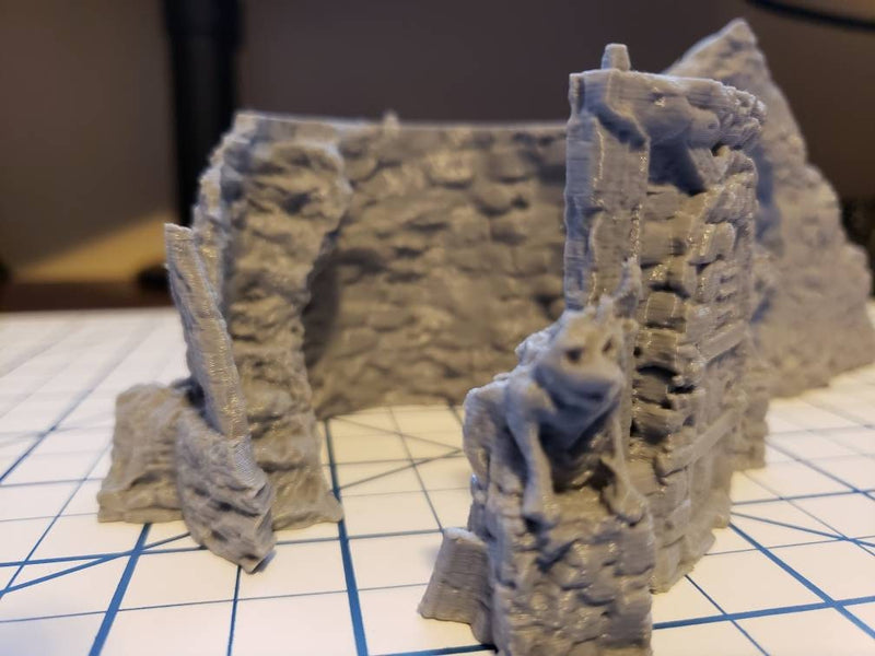 The Wilds of Wintertide Ruins - Tower Ruins - Hero's Hoard - DND - Pathfinder - Dungeons & Dragons - RPG - Tabletop - EC3D - Terrain