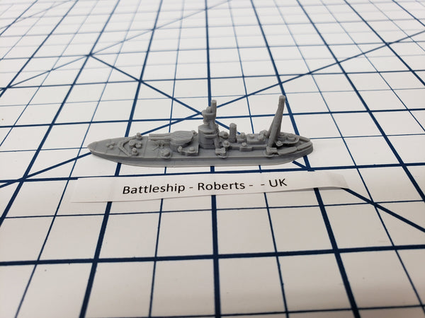 Battleship - HMS Roberts - Royal Navy - Wargaming - Axis and Allies - Naval Miniature -  Tabletop Games - Warships