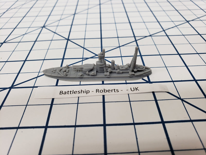 Battleship - HMS Roberts - Royal Navy - Wargaming - Axis and Allies - Naval Miniature - Victory at Sea - Tabletop Games - Warships