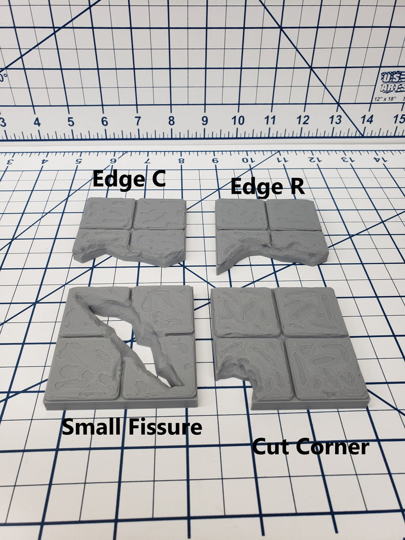 Chasm Floor Tiles - EC3D - DND - Pathfinder - Dungeons & Dragons - RPG - Tabletop - 28 mm / 1" - True Tiles