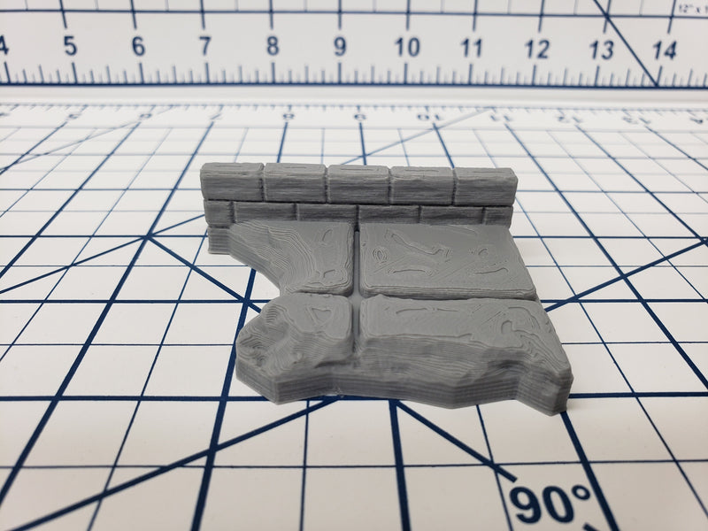 Chasm Wall Tiles - EC3D - DND - Pathfinder - Dungeons & Dragons - RPG - Tabletop - 28 mm / 1" - True Tiles