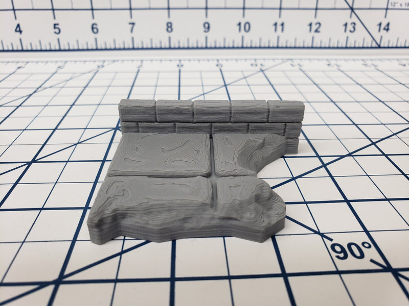 Chasm Wall Tiles - EC3D - DND - Pathfinder - Dungeons & Dragons - RPG - Tabletop - 28 mm / 1" - True Tiles