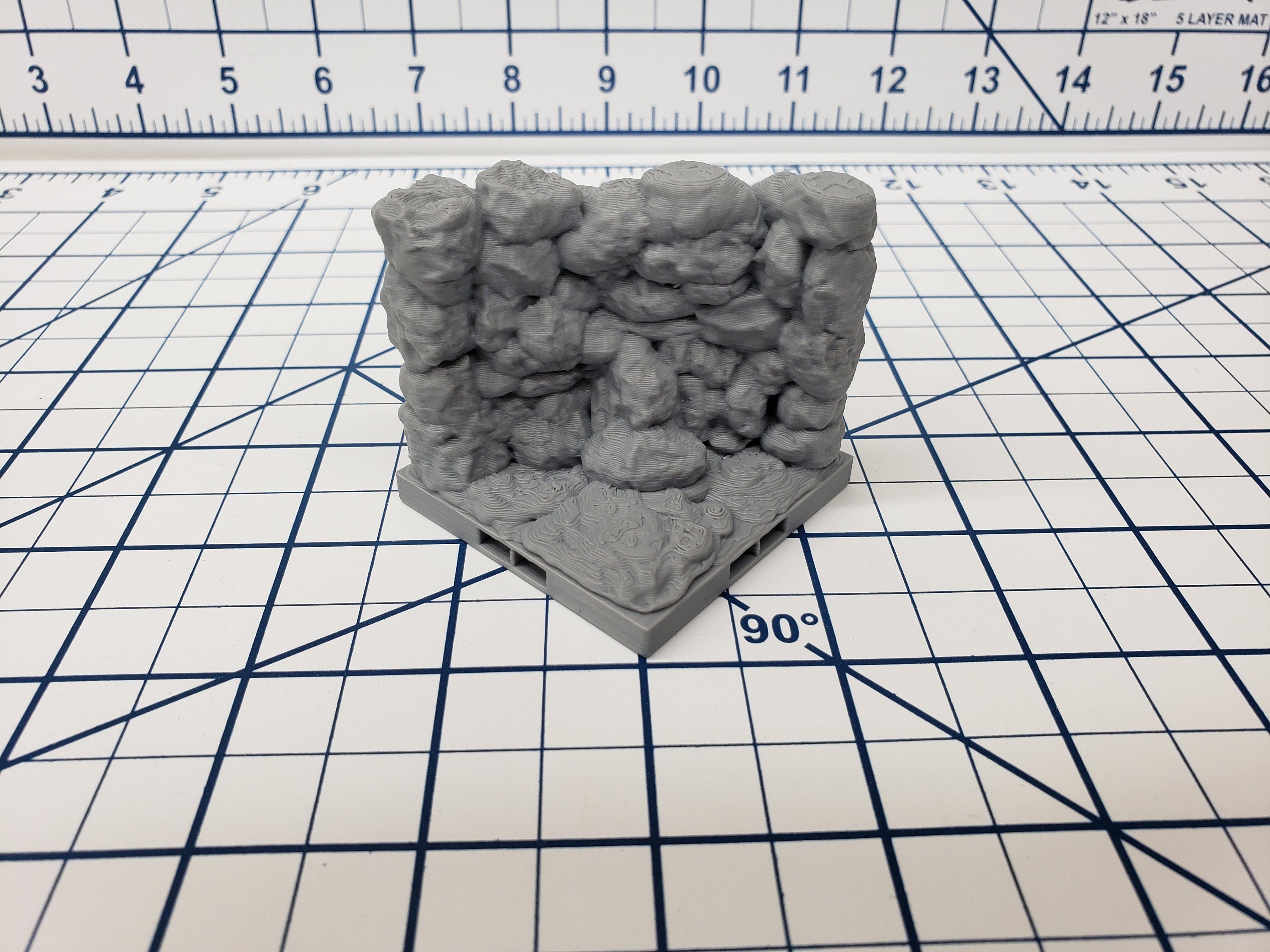 Caverns - Wavy Wall and Corner Tiles- DragonLock - DND - Pathfinder - RPG - Dungeon & Dragons - 28 mm / 1" - Terrain - Fat Dragon Games