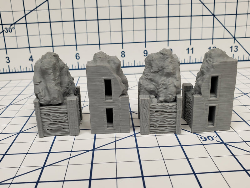 Mine Wall Tiles - OpenLock or DragonLock - Openforge - DND - Pathfinder - Dungeons & Dragons - RPG - Tabletop - 28 mm / 1"