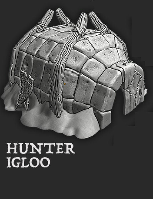 The Wilds of Wintertide - Ice Tribe - Igloo - Hero's Hoard - DND - Pathfinder - Dungeons & Dragons - RPG - Tabletop - EC3D - Terrain