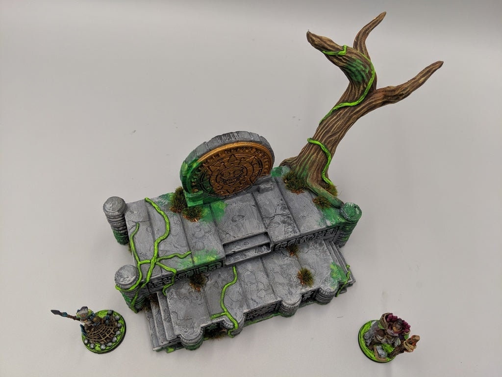 OpenForge - Places of Power - Overgrown Temple - Tabletop - DND - Pathfinder - RPG - 28 mm / 1" - Terrain - Dungeons & Dragons -
