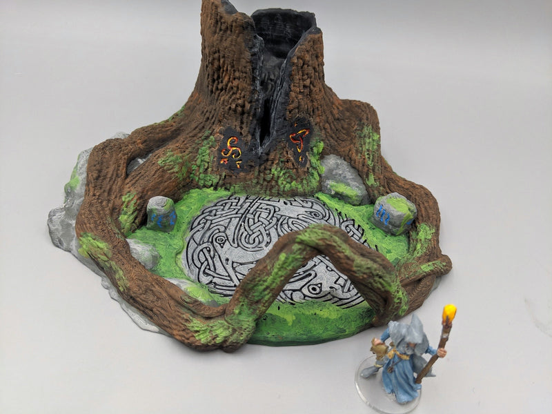 OpenForge - Places of Power - Sundered Heartwood Tree - Tabletop - DND - Pathfinder - RPG - 28 mm / 1" - Terrain - Dungeons & Dragons