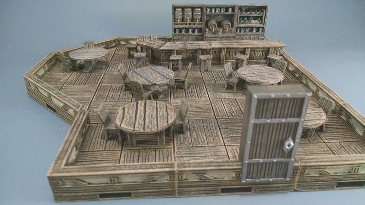 True Tiles - Tavern Tiles Deluxe Set 75 Tiles! - OpenLock - DND - Pathfinder - Dungeons & Dragons - Terrain - RPG - Tabletop - 28 mm / 1"