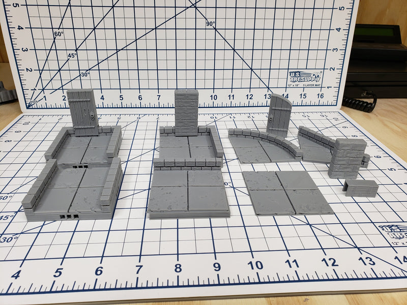 True Tiles - Cut Stone Premium Set 125 Tiles! - OpenLock - DND - Pathfinder - Dungeons & Dragons - Terrain - RPG - Tabletop - 28 mm / 1"